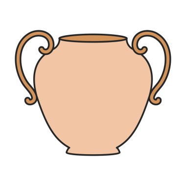 Pottery vase vector icon.Color vector logo isolated on white background pottery vase.