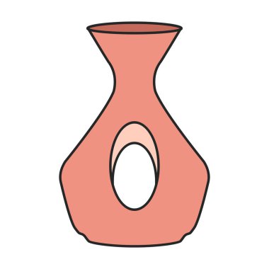 Pottery vase vector icon.Color vector logo isolated on white background pottery vase.