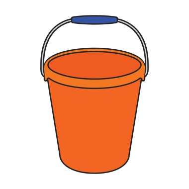 Bucket vector icon.Color vector logo isolated on white background bucket.
