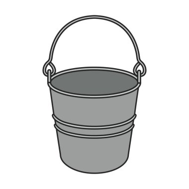 Bucket vector icon.Color vector logo isolated on white background bucket.