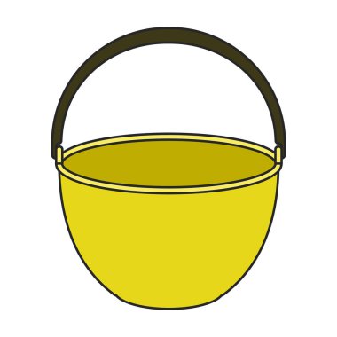 Bucket vector icon.Color vector logo isolated on white background bucket.