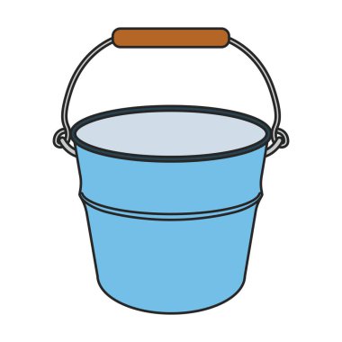Bucket vector icon.Color vector logo isolated on white background bucket.