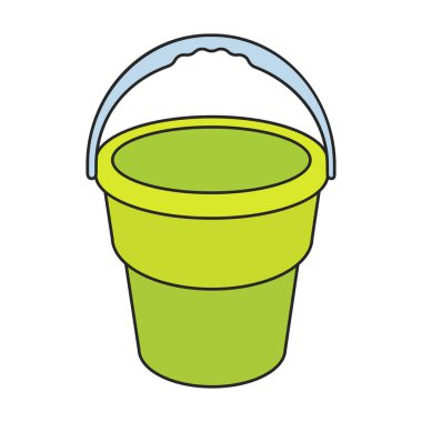 Bucket vector icon.Color vector logo isolated on white background bucket.