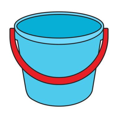 Bucket vector icon.Color vector logo isolated on white background bucket.