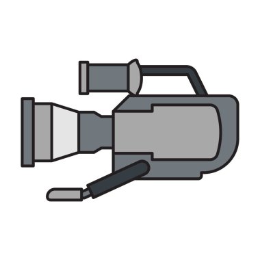 Video camera vector icon.Color vector logo isolated on white background video camera.