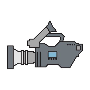 Video camera vector icon.Color vector logo isolated on white background video camera.