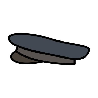 Military cap vector icon.Color vector logo isolated on white background military cap.