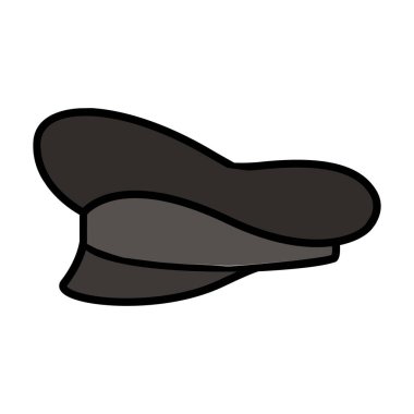 Military cap vector icon.Color vector logo isolated on white background military cap.