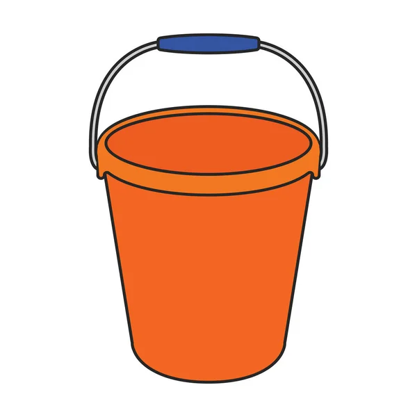 Bucket Vector Icon Color Vector Logo Isolated White Background Bucket — 스톡 벡터