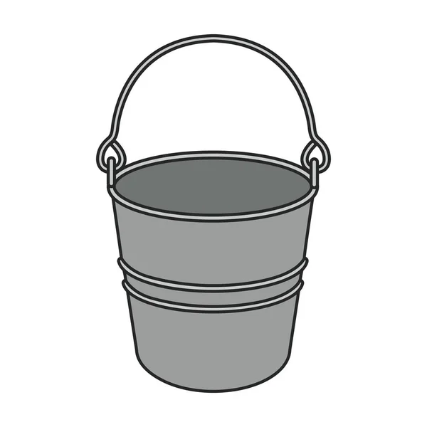 Bucket Vector Icon Color Vector Logo Isolated White Background Bucket — Vector de stock