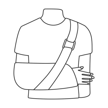 Bandage vector outline logo. Vector illustration band on white background. Isolated outline illustration icon of bandage .