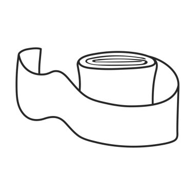 Bandage vector outline logo. Vector illustration band on white background. Isolated outline illustration icon of bandage .