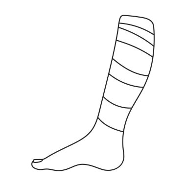 Bandage vector outline logo. Vector illustration band on white background. Isolated outline illustration icon of bandage .