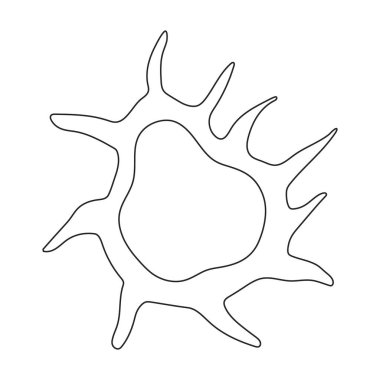 Plankton vector icon.Outline vector logo isolated on white background plankton.