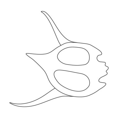 Plankton vector icon.Outline vector logo isolated on white background plankton.