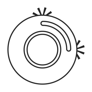 Vacuum cleaner vector outline icon. Vector illustration electric vacuum on white background. Isolated outline illustration logo of cleaner.