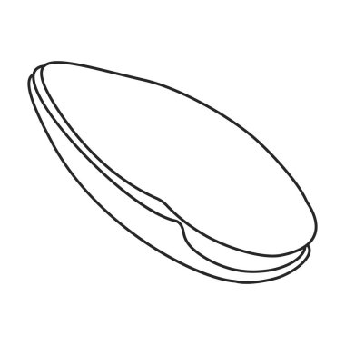 Shell sea vector outline icon. Vector illustration sea shell on white background. Isolated outline illustration logo of seashell.