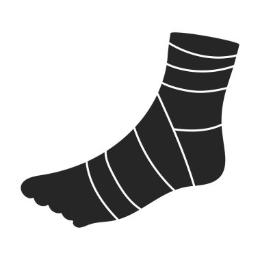 Bandaj vektör çizgi film logosu. Beyaz arkaplanda vektör illüstrasyon bandı. İzole edilmiş karikatür bandaj çizimi simgesi .