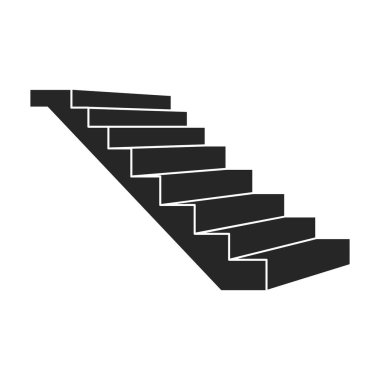 Stair vector icon.Black vector logo isolated on white background stair .