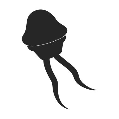 Plankton vector icon.Black vector logo isolated on white background plankton.