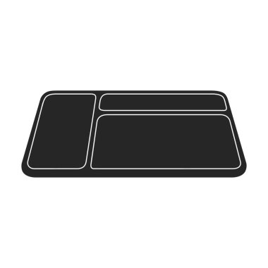 Tray for food vector black icon. Vector illustration tray for food on white background. Isolated black illustration logo of salver.