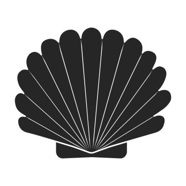 Shell sea vector black icon. Vector illustration sea shell on white background. Isolated black illustration logo of seashell.