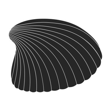 Shell sea vector black icon. Vector illustration sea shell on white background. Isolated black illustration logo of seashell.