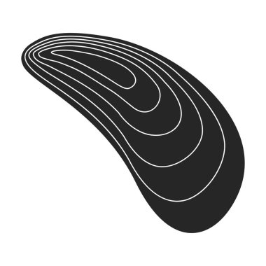 Shell sea vector black icon. Vector illustration sea shell on white background. Isolated black illustration logo of seashell.