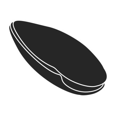 Shell sea vector black icon. Vector illustration sea shell on white background. Isolated black illustration logo of seashell.