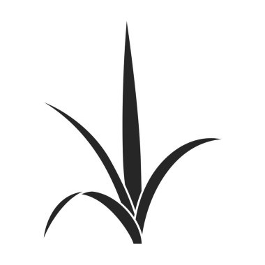 Stem sugar cane vector icon.Black vector logo isolated on white background stem sugar cane.