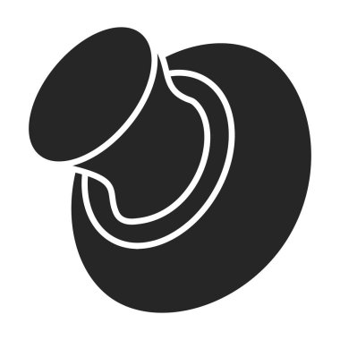 Champignon vector icon.Black vector logo isolated on white background champignon .