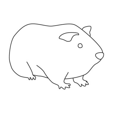 Rat vector icon.Outline vector logo isolated on white background rat.