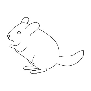 Rat vector icon.Outline vector logo isolated on white background rat.