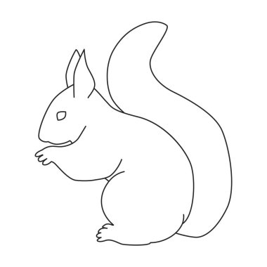 Rat vector icon.Outline vector logo isolated on white background rat.