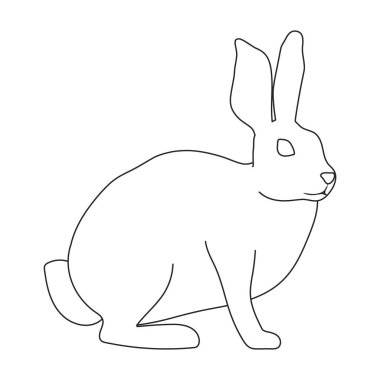 Rat vector icon.Outline vector logo isolated on white background rat.