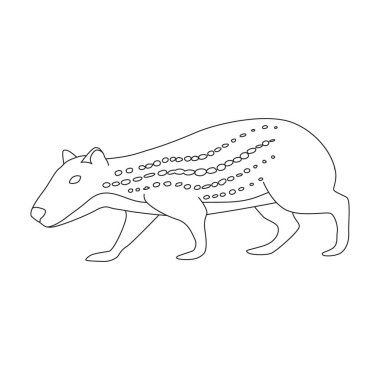 Rat vector icon.Outline vector logo isolated on white background rat.