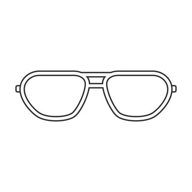 Sunglass vector icon.Outline vector logo isolated on white background sunglass.