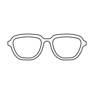 Sunglass vector icon.Outline vector logo isolated on white background sunglass.