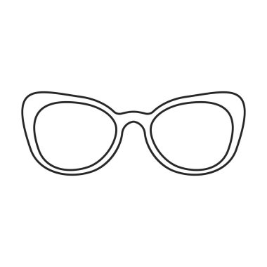 Sunglass vector icon.Outline vector logo isolated on white background sunglass.