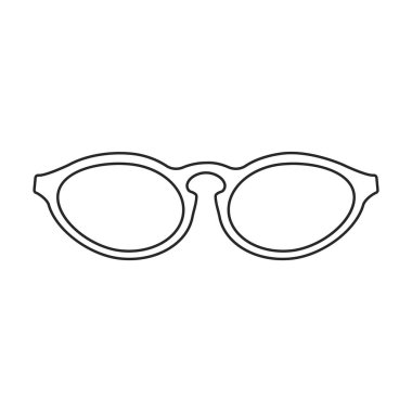 Sunglass vector icon.Outline vector logo isolated on white background sunglass.