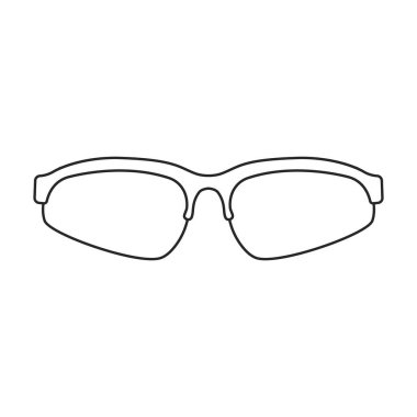 Sunglass vector icon.Outline vector logo isolated on white background sunglass.