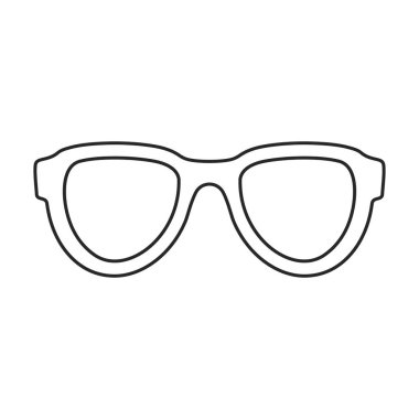 Sunglass vector icon.Outline vector logo isolated on white background sunglass.