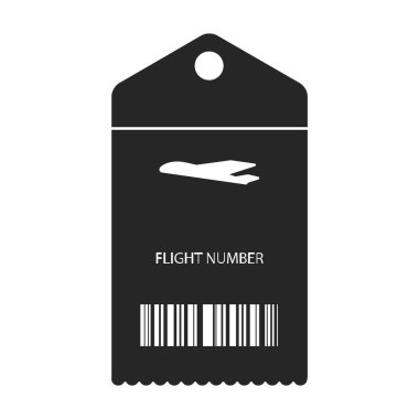 Baggage tag vector icon.Black vector icons isolated on white background baggage tag.