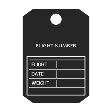 Baggage tag vector icon.Black vector icons isolated on white background baggage tag.
