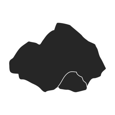 Stone vector icon.Black vector icons isolated on white background stone.