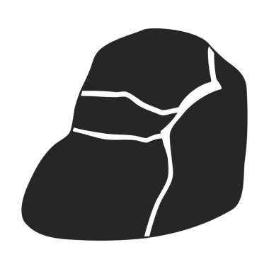 Stone vector icon.Black vector icons isolated on white background stone.