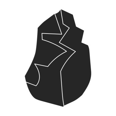Stone vector icon.Black vector icons isolated on white background stone.