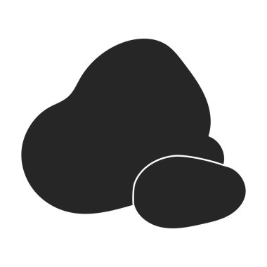 Stone vector icon.Black vector icons isolated on white background stone.