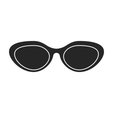 Sunglass vector icon. Black vector icons isolated on white background sunglass.