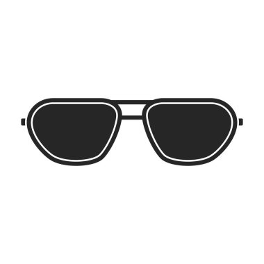 Sunglass vector icon. Black vector icons isolated on white background sunglass.